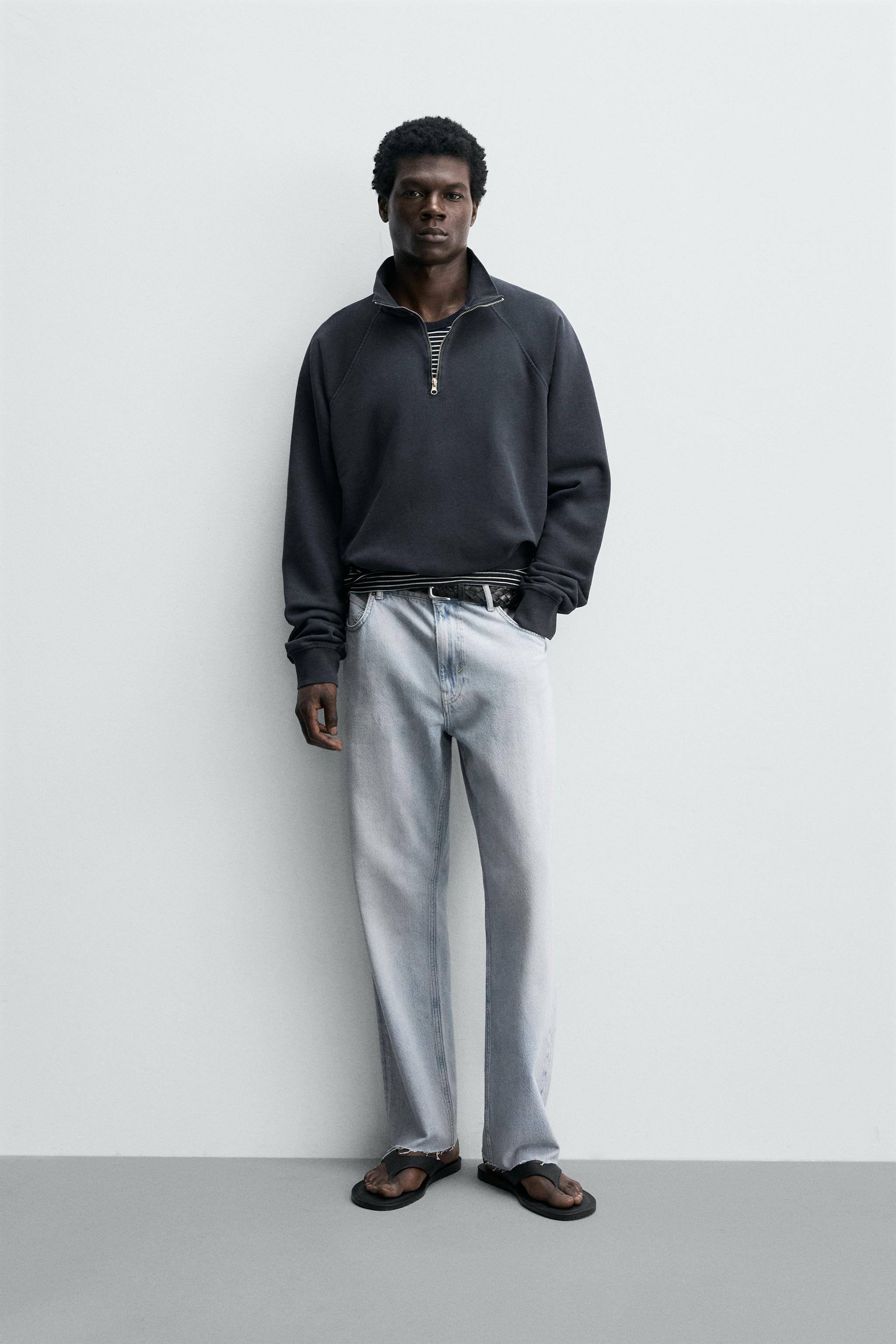 SWEAT LAVÉ COL ZIPPÉ